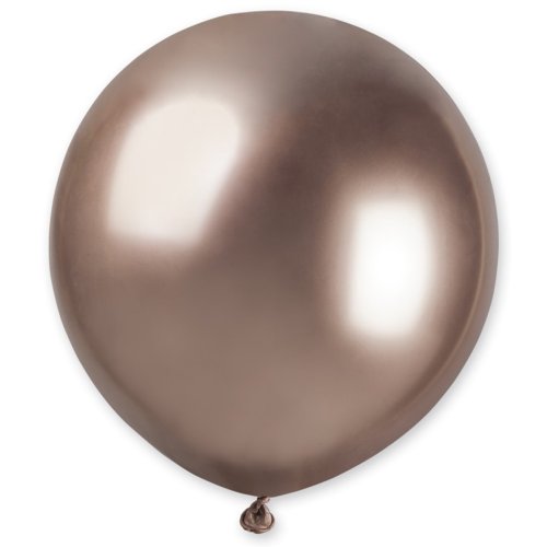Гелиевый Шарик латексный  хром розовое золото shiny rose gold 19" (1102-2271)