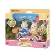 Игровой набор Sylvanian Families Малыши Хаски на велосипеде 5637