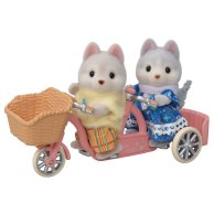 Игровой набор Sylvanian Families Малыши Хаски на велосипеде 5637
