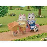 Игровой набор Sylvanian Families Малыши Хаски на велосипеде 5637