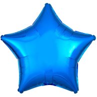 Шар фольга звезда металлик голубой 19"