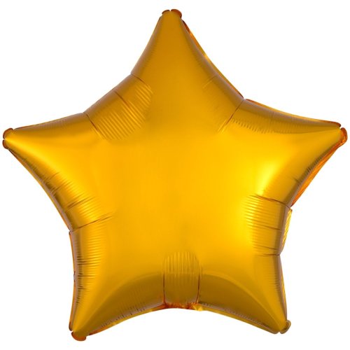 Шар фольга звезда металлик золотой 19"