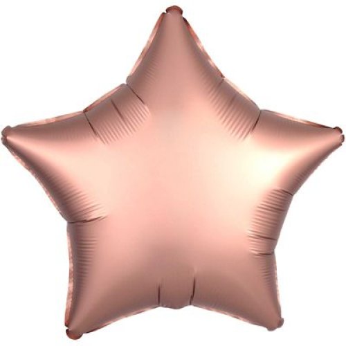 Гелиевый шар фольга звезда сатин Rose Gold 18" (1204-0747)