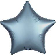 Шар фольга звезда сатин Steel Blue 18"