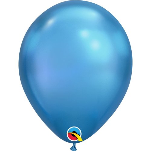 Гелиевый Шарик латексный хром голубой blue 11" (3102-0086)