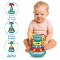 Интерактивная развивающая игрушка Kiddi Smart Слоненок Грайко, укр 1305-UK
