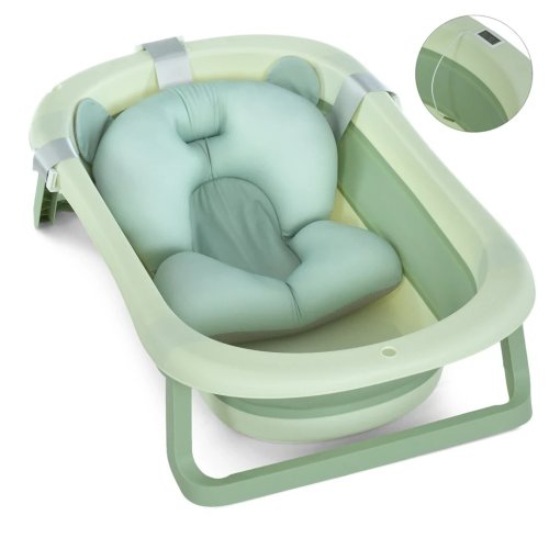 Детская силиконовая ванночка El Camino Plus с термометром ME 1151 Pale Green