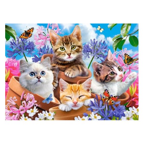 Пазлы Castorland 70 эл. Котята в цветах (B-070107)