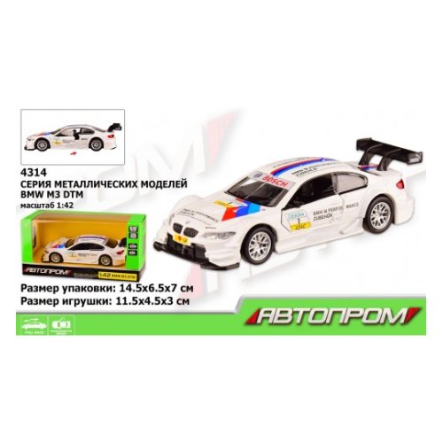 Машина металл "АВТОПРОМ"BMW M3 DTM (4314)