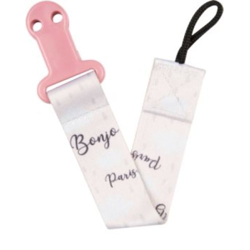 Canpol babies Цепочка к пустышке BONJOUR PARIS - розовый (51/026_pin)
