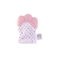 Прорезыватель-перчатка Baby Team Лапка, розовая 4090BT