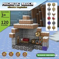 Магнитный конструктор Minecraft Майнкрафт 120 деталей Z10A