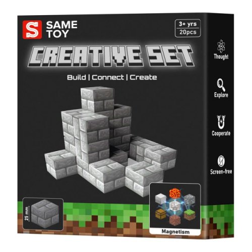 Магнитный конструктор Same Toy Creative Set Stone 20 деталей MCRAFT-9862-SM