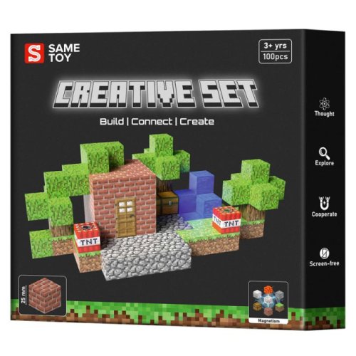 Магнитный конструктор Same Toy Creative Set Vault 100 деталей MCRAFT-4646-SM