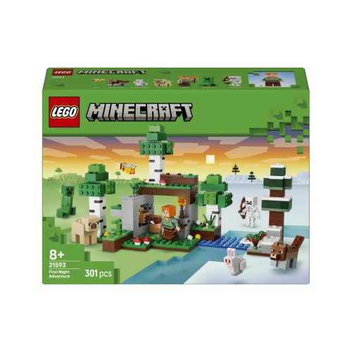 Конструктор Lego Minecraft Приключение в первую ночь, 301 деталь 21593