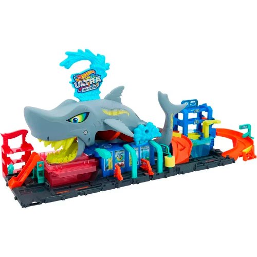 Игровой набор Mattel Автомойка: СуперАкула Hot Wheels HTN82