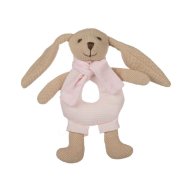Игрушка-погремушка мягкая Canpol babies Кролик - розовая 80/201_pin