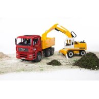 Машинка игрушечная грузовик МАN и экскаватор Liebherr
