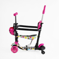 Самокат 5в1 Best Scooter с доп. колесами, подсветкой и бампером LS-78960