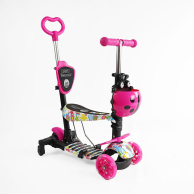 Самокат 5в1 Best Scooter с доп. колесами, подсветкой и бампером LS-78960