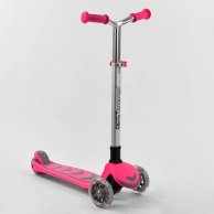 Детский трехколесный самокат Best Scooter с подсветкой колес, розовый Y-00211