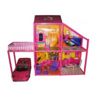 Домик для куклы Bambi с машиной, 105-80-23,5 см, 2 этажа, 99 деталей 6981