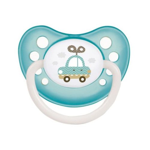 Пустышка силиконовая анатомическая 0-6 м-цев Toys бирюзовая