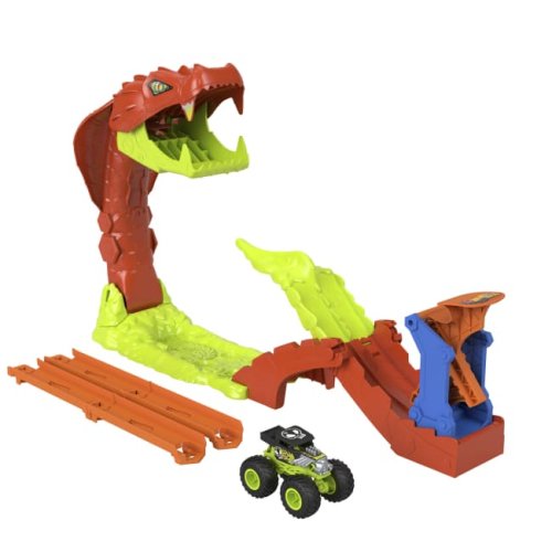 Игровой набор Hot Wheels Атака змеи Monster Trucks JJN44
