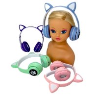 Беспроводные детские наушники с подсветкой USB Котик в асс. 023