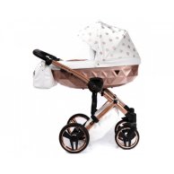 Коляска 2 в 1  универсальная Junama Glow 01 J-G-01 Белый с бронзовым
