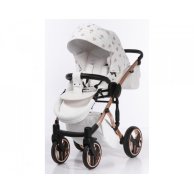 Коляска 2 в 1  универсальная Junama Glow 01 J-G-01 Белый с бронзовым