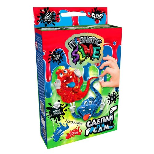 Безопасное образовательное творчество для проведения опытов "Crazy Slime Magnetic" мини рус