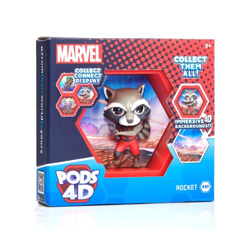 Коллекционная фигурка Wow! Pods 4D Марвел Marvel Ракета, 10 см MVL-1038-12