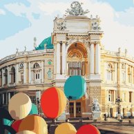 Набор для росписи по номерам. Городской пейзаж "Жемчужина у моря" 40 * 40см