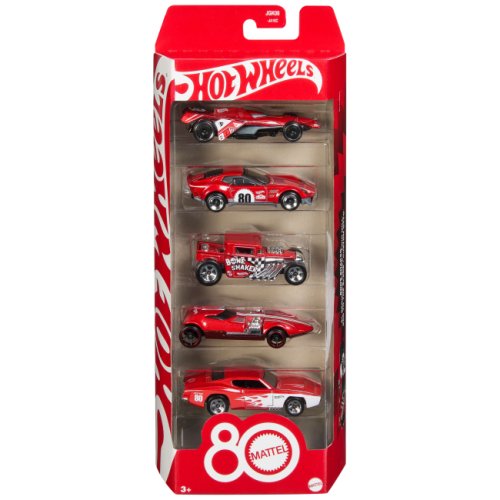 Набор из 5 базовых машинок Hot Wheels 80 лет драйва Mattel JGK08