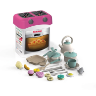 Игровой набор Doloni toys Кухня со столом и 2 стульями, 34 предмета, розовая 04670/3