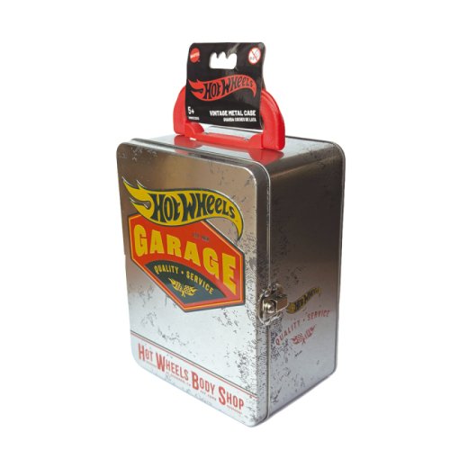Винтажный серебристый контейнер Mattel для 18 машинок Hot Wheels HWCC22S