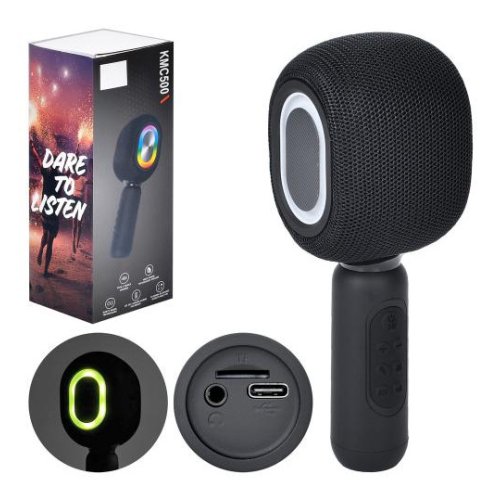 Микрофон на аккумуляторе, с подсветкой, USB зарядное, TF-слот, 22 см FG231109031P-1