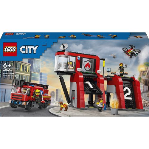 Конструктор Lego City Пожарное депо с пожарной машиной, 843 детали 60414