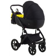Коляска 2 в 1 Bair Future FF-03 черный-желтый