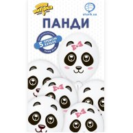 Гелиевый Шарик латексный с рисунком панда 12" (1111-0842)