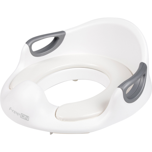 Детское сиденье для унитаза FreeOn с ручками и спинкой White-Grey 38763
