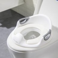 Детское сиденье для унитаза FreeOn с ручками и спинкой White-Grey 38763