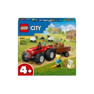 Конструктор Lego City Красный фермерский трактор с прицепом и овцами, 116 деталей 60461
