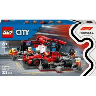 Конструктор Lego City Пит-стоп и пит-экипаж F1 с болидом Ferrari, 322 детали 60443