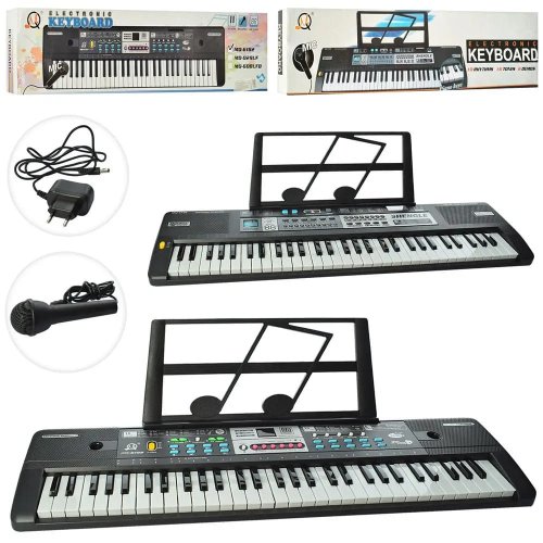 Детский синтезатор с микрофоном, 61 клавиша, от сети MQ6180-82