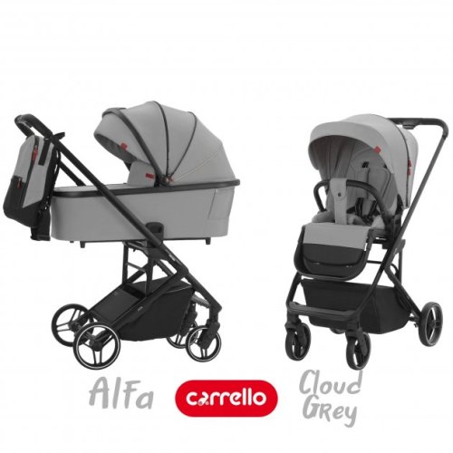 Коляска универсальная CARRELLO Alfa CRL-6507 (2in1) Cloud Grey