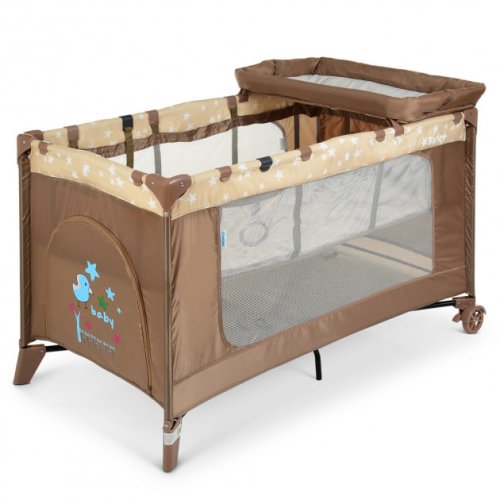 Манеж ME 1054 SAFE PLUS Stars Beige