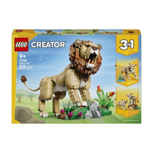 Конструктор Lego Creator 3в1 Дикие животные: Величественный лев, 839 деталей 31386