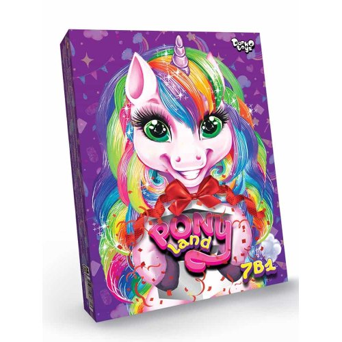 Набор для креативного творчества Danko Toys Pony Land 7 в 1, укр PL-01-01U